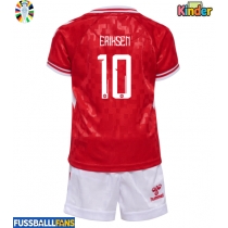 Dänemark Christian Eriksen #10 Heimtrikotsatz Kinder EM 2024 Kurzarm (+ Kurze Hosen)